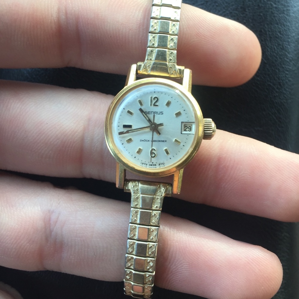 Swiss 10K gold plated watch